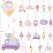 20PCS Ice Cream Party Hanging Swirls – Ice Cream Cone Birthday Decorations, Summer Theme Ceiling Streamers for Baby Shower, Kids Birthday & Ice Cream Party Supplies